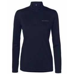 Stierna Halo Half Zip Long Sleeve Top Dark Navy
