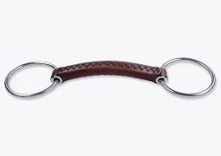 Trust Loose Ring Leather Straight Bar Snaffle Bit
